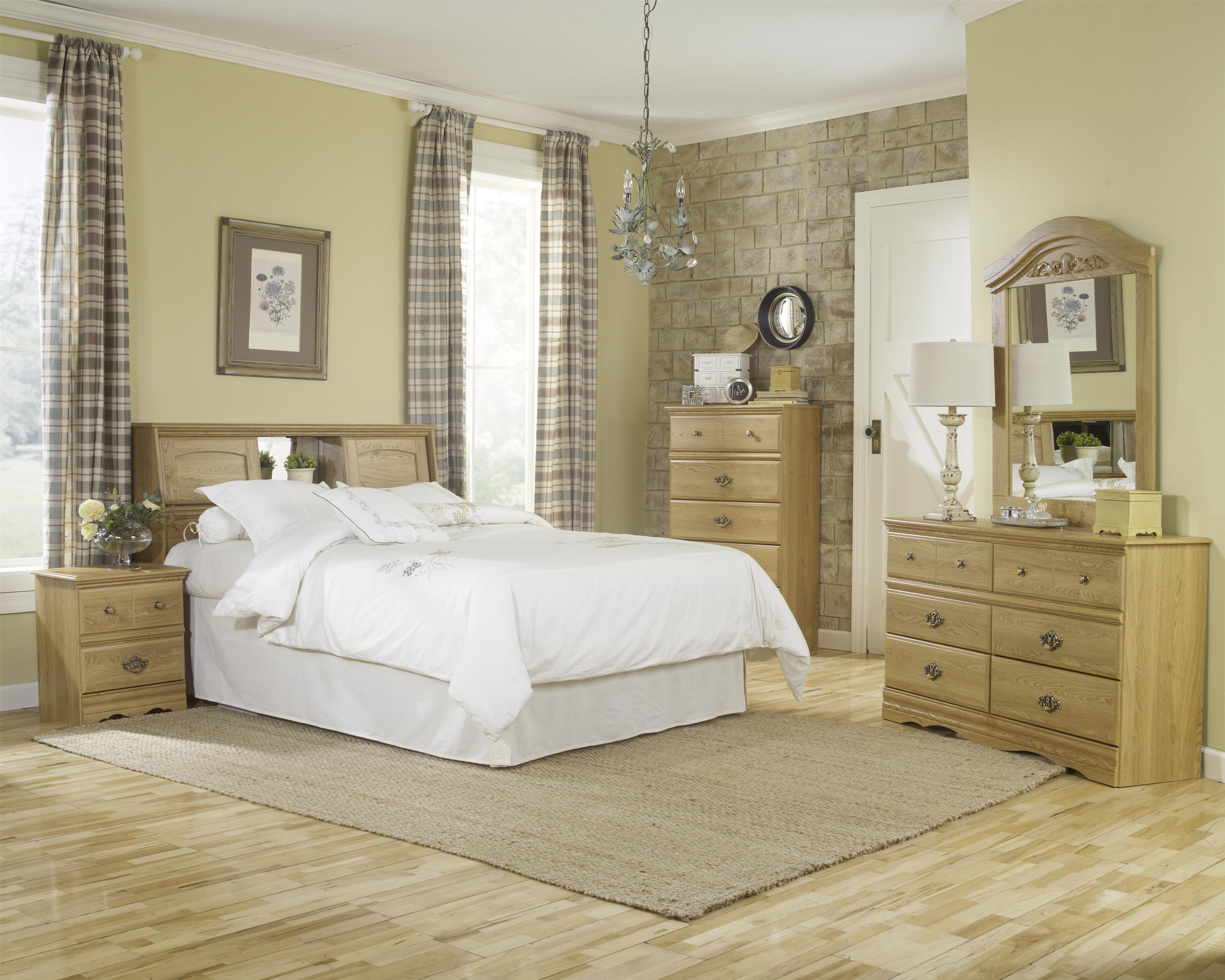 Lang Oak Creek Queen Bookcase Headboard with BuiltIn Light Find Your Furniture Headboard